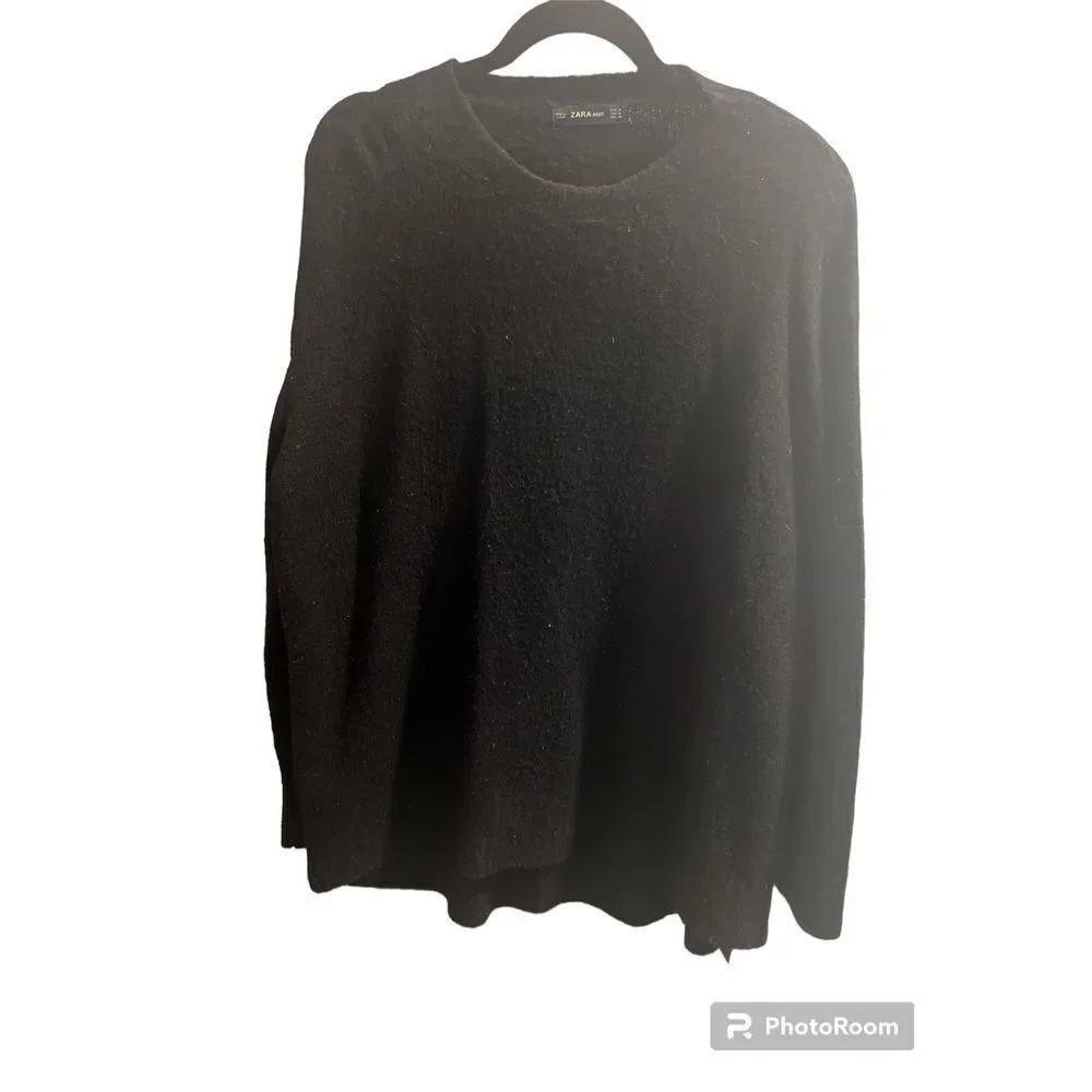 ✨Black Zara Oversized Chunky Knit Crew
Neck Long Sleeve Sweater✨ - Picture 7 of 9